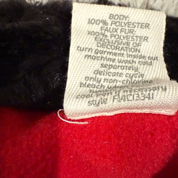 Baby Girl Holiday Red Jacket with Black Faux Fur Trim-18 month - Picture 4 of 5